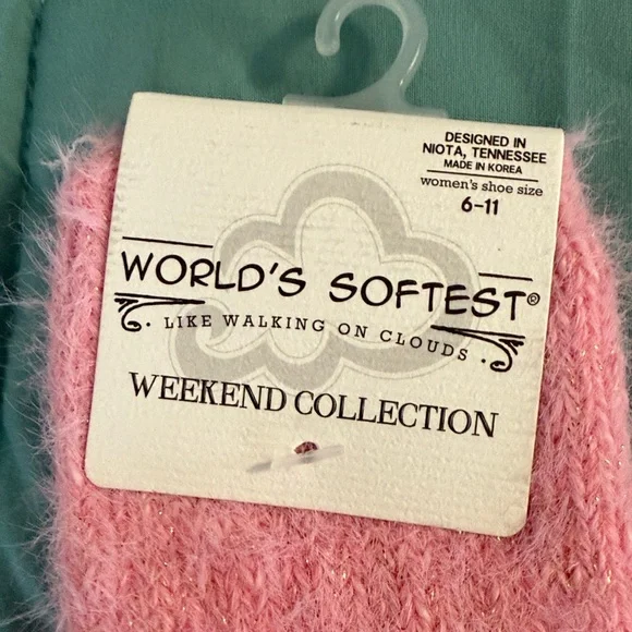 Cozy Pink Women's Socks. world’s softest socks weekend collection. Candy pink. - Picture 2 of 4